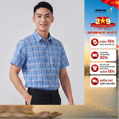 Áo Sơ mi nam cộc tay May 10 form RegularFit mã 010126005 #2