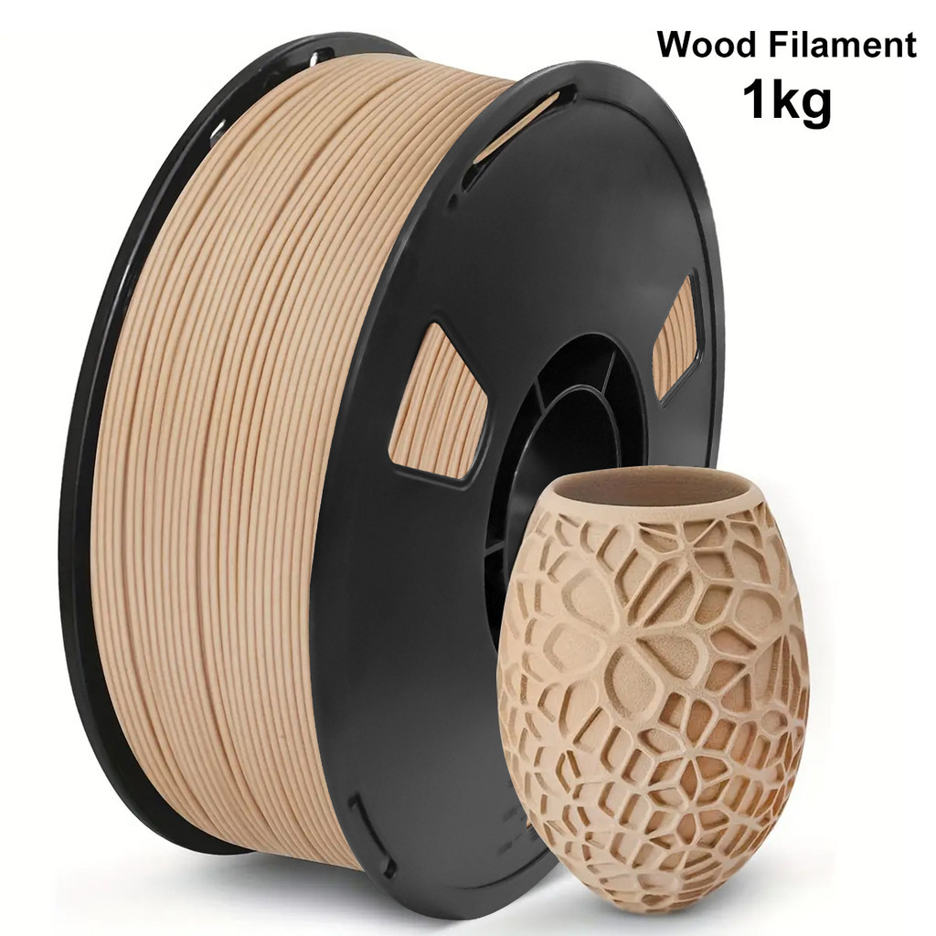 1kg Gỗ Nhẹ PLA 3D Máy In Filament 1.75mm, In Mịn Cho Hầu Hết Máy In 3D FDM