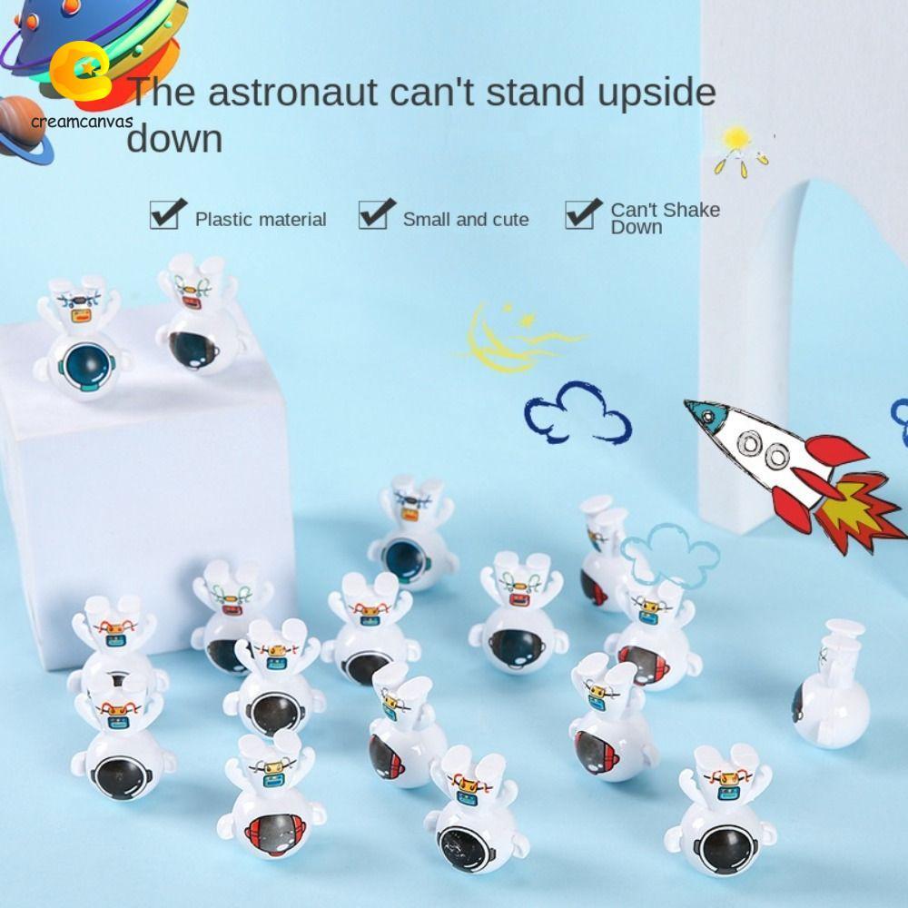 KEMCANVAS​ 10 Chiếc Ngược Mini Tumbler Đồ Chơi, Xoay Spaceman Spaceman Phi Hành Gia Để Bàn Bauble, T