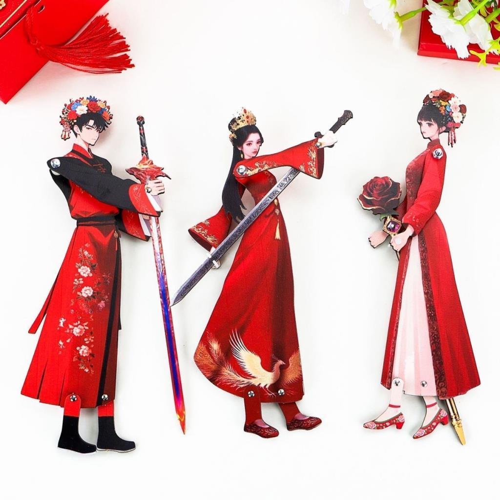 Kẹp Tóc Bằng Gỗ Hoa Bóng Da Drama Li Muwan Wang Lin Luffy Nhân Vật Anime Thành Phẩm Truyền Thống Búp