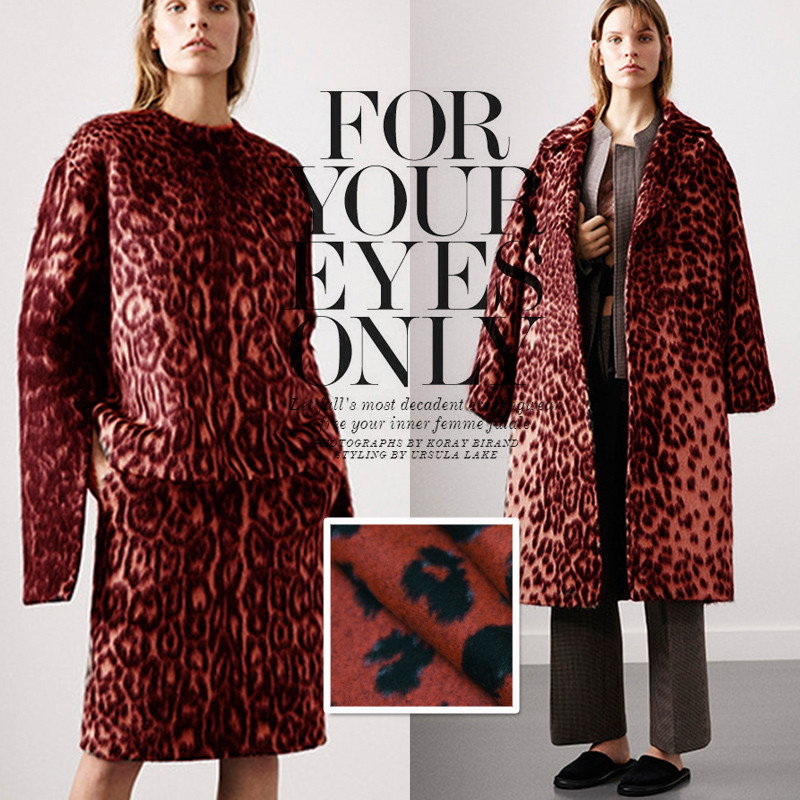 Hubu Shop Len nhuộm sợi Chất liệu thời trang Nhiều màu sắc Big Leopard In 1,5m Rộng 99 Yuan Một mét