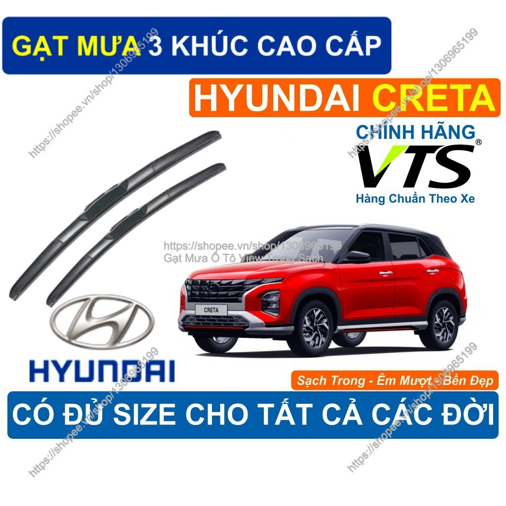 Gạt Mưa 3 Khúc K2 Kính Lái Hyundai Creta, Cặp Gạt Mưa 3 Khúc Kính Lái Hyundai Creta…..,  Hyundai Cre