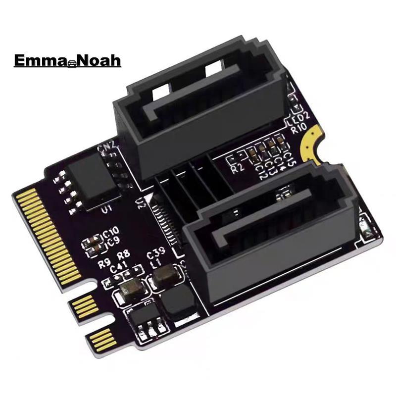 Thẻ mở rộng M2 sang SATA3.0 KEY A + E WIFI M.2 sang SATA HDD Adapter Thẻ JMB582 không có ổ cứng