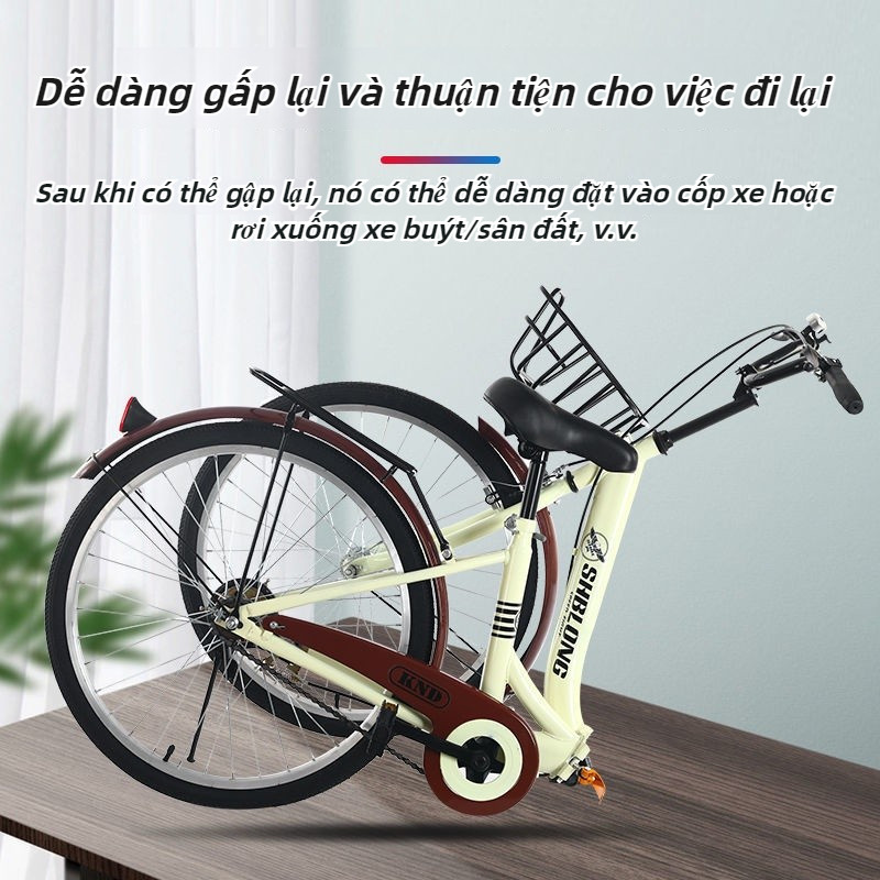 🌴 Xe Đạp Gấp Nữ Người Lớn Nhẹ Xe Đạp Nam Nữ Sinh Viên Xe Đạp 22Inch 24-Inch Xe Tay Ga Di Động Xe Đạp