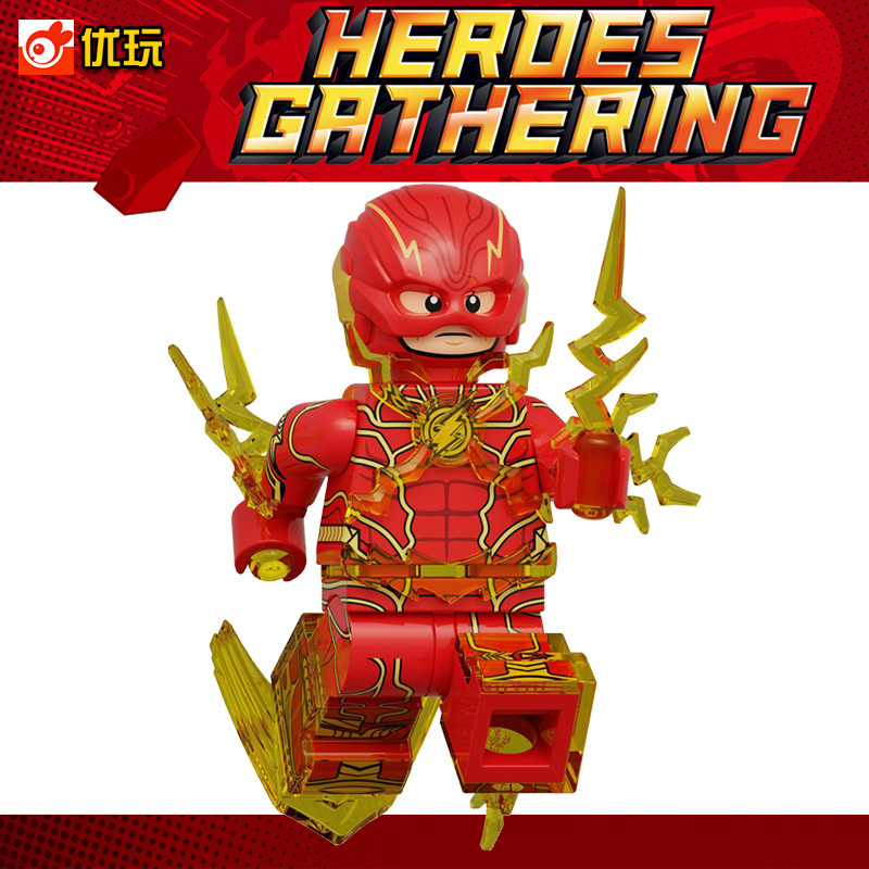 Khối xây dựng Minifigure Justice League 831 Flash Reverse Flash Boy Siêu anh hùng Đồ chơi lắp ráp bê