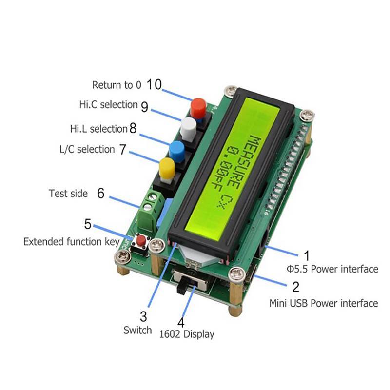 [Chicnest] Kỹ thuật số LC100-A LCD Độ chính xác cao Điện dung L / C Meter Tester BU