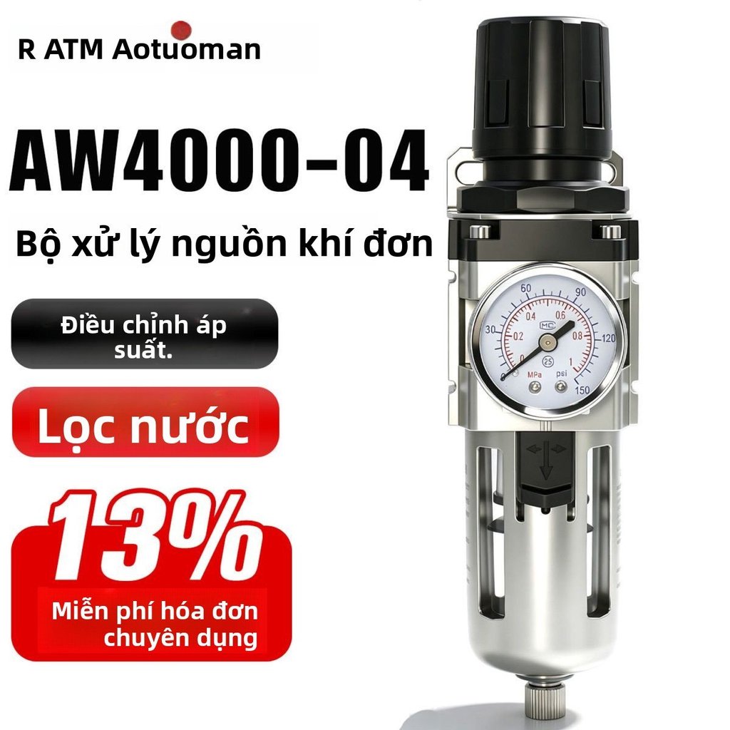 Bộ lọc khí nén AW4000-04 van giảm áp AW4000-06D tự xả nước, bền đẹp