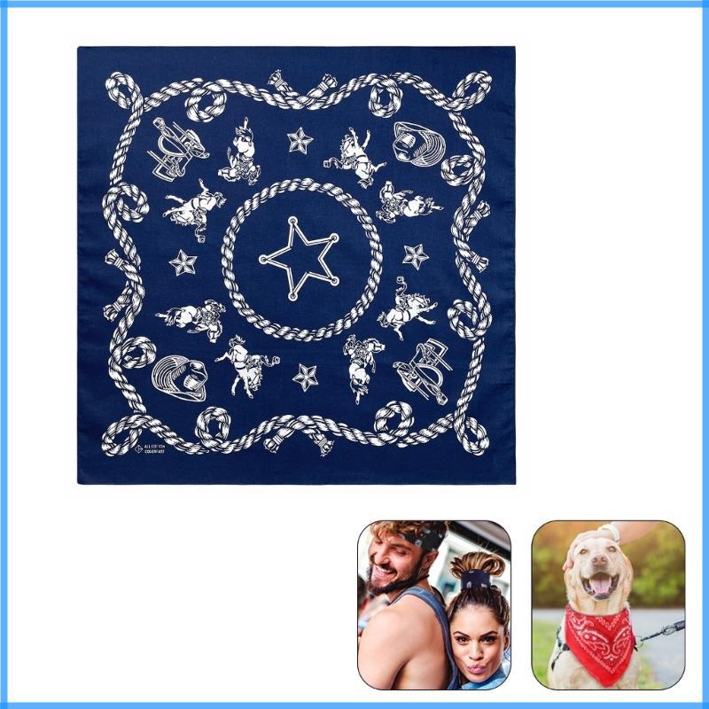 ARZ Thoáng Khí In Bandana Cho Nữ Người Unisex Đảng Bandanas Thời Trang Cổ Khăn Vuông Kerchiefs Hiphop Headwrap