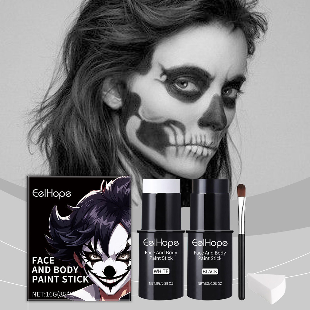 [Hàng có sẵn] EELHOPE Halloween Facial Paint Stick Set Covering Paint Foundation Makeup Clown Colorf