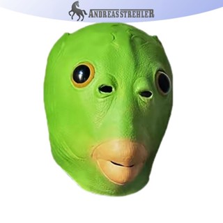  Onetimingfine Halloween Xanh Đầu Cá Quái Vật Mặt nạ Đồ Chơi Cát Điêu Khắc Chơi Lạ Xanh Cá Đầu VN 