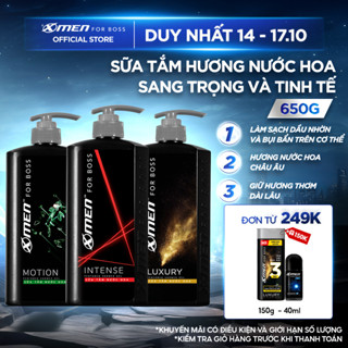 Sữa Tắm Nam XMen for Boss 650g Hương Nước Hoa Châu Âu Sang Trọng Lịch Lãm