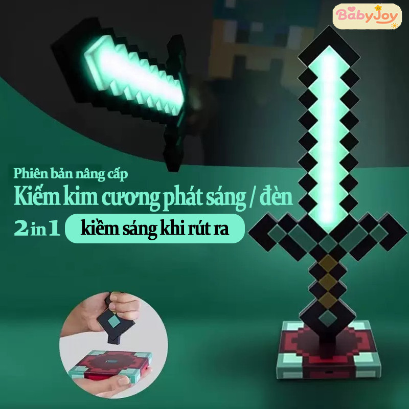 【BabyJoy】Đồ chơi KIẾM KIM CƯƠNG PHÁT SÁNG ĐỔI 9 MÀU Đèn led,MÀU Đèn led ngủ theo phong cách trò chơi