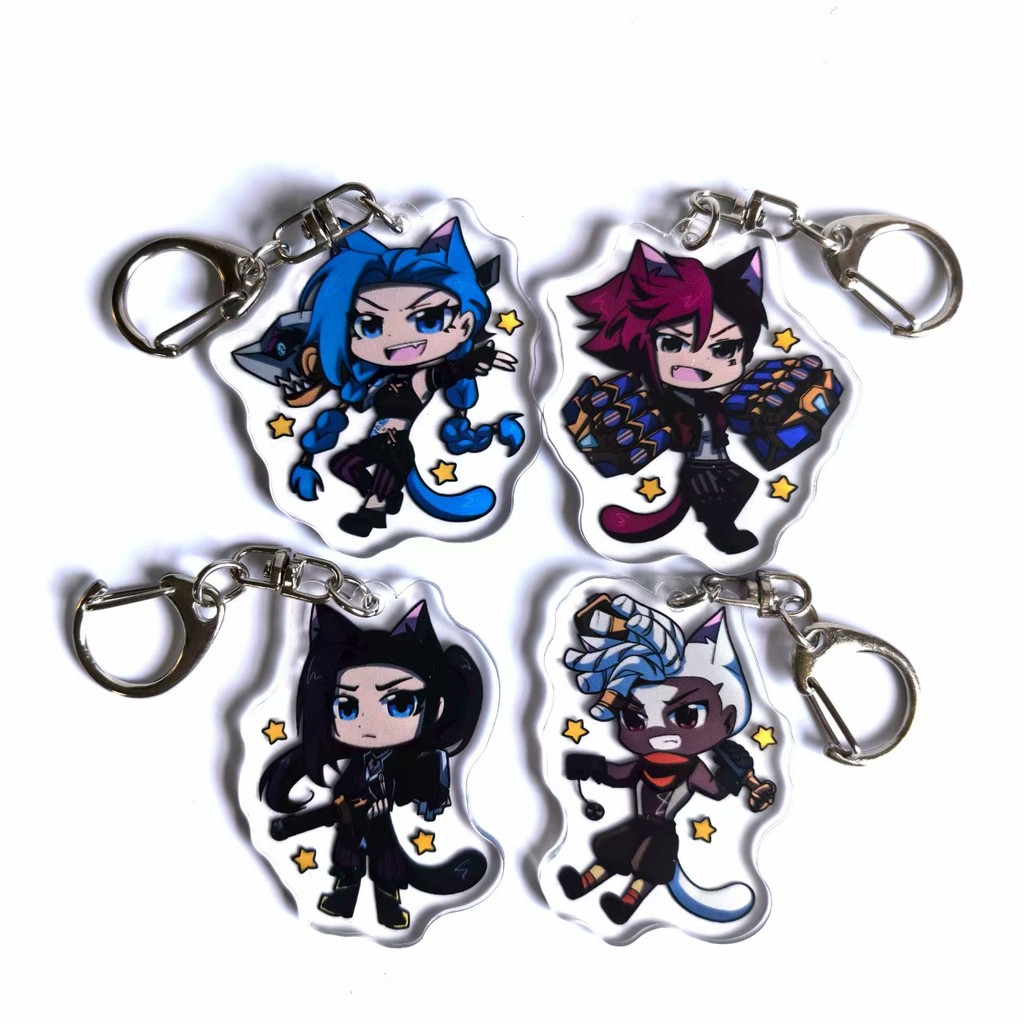 League of Legends peripheral acrylic keychain Lulu Charlotte Ike Jinx card LOL pendant