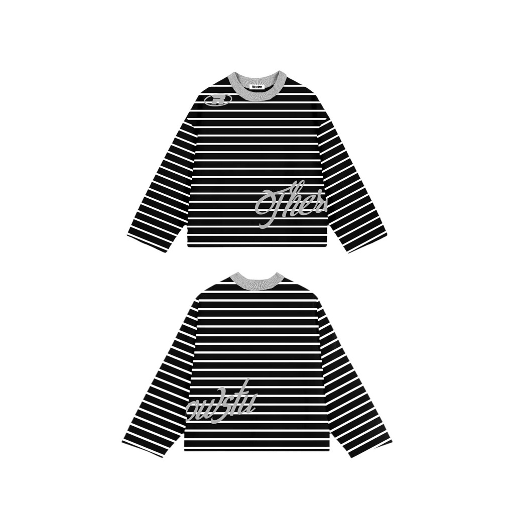 [Ver4] Áo Thun Tay Dài Long Sleeve Boxy THEROW 250gsm Form Rộng Cổ Tròn Unisex Nam Nữ Phong Cách Basic Thoải Mái | BigBuy360 - bigbuy360.vn