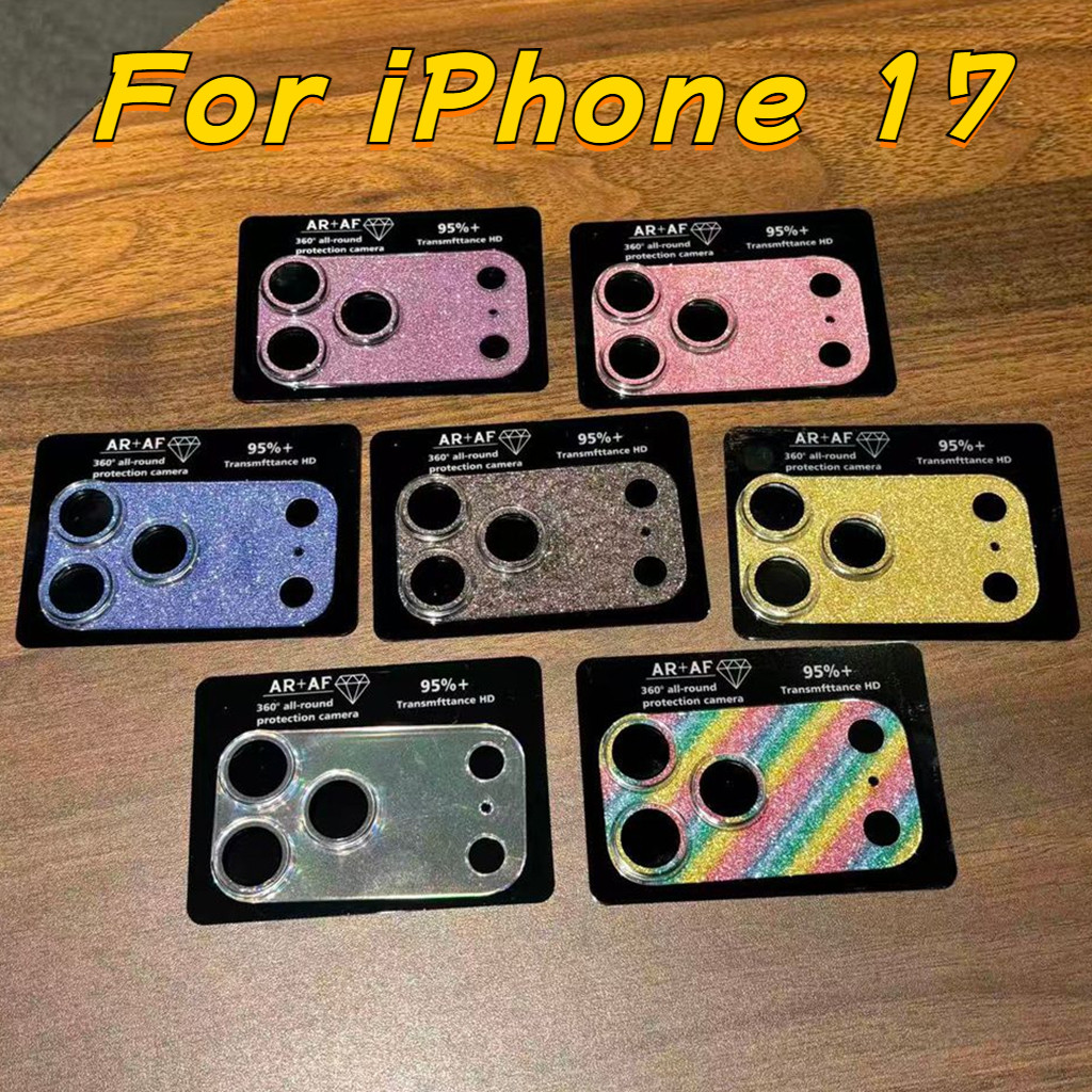 Phim Máy Ảnh Điện Thoại Cho iPhone 17 Air Pro Max 16 Plus Sang Trọng Màu Sáng Tất Cả Trận Đấu Cặp Đôi Điện Thoại Di Động Ống Kính Bảo Vệ Mặt Sau Miếng Dán Bao Trang Trí Phụ Kiện Điện Thoại Di Động