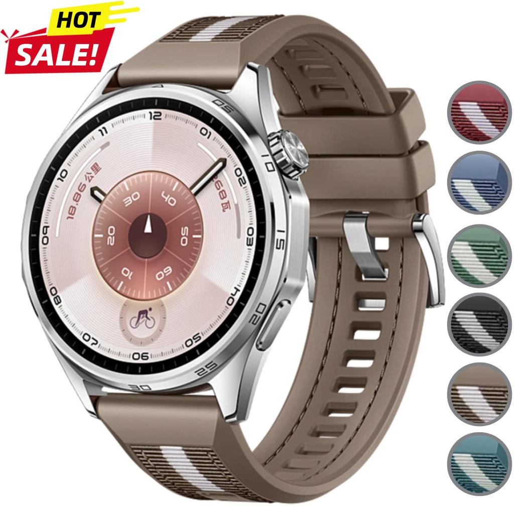 Dây đeo silicon bện Nylon 22mm cho đồng hồ Huawei GT6 GT 6 Pro 46mm 5 46mm Dây đeo vòng tay Huawei W