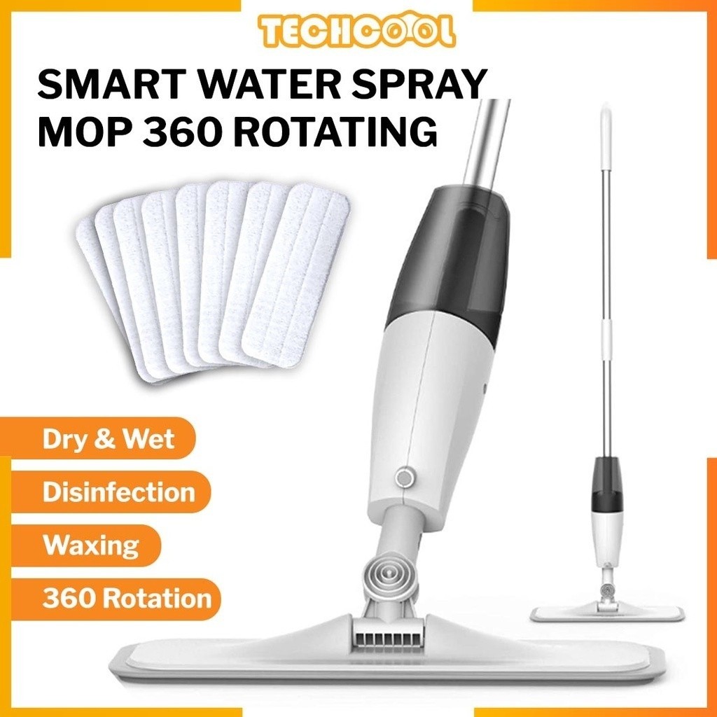 JUZ Smart Water Spray Mop 360 Rotating Cleaning Cloth Head Wooden Floor Ceramic home Mops Cleaning