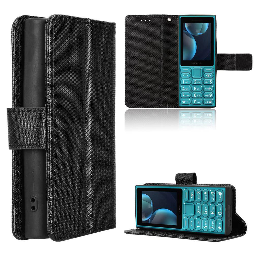 Vỏ lật kim cương thời trang cho HMD 200 4G 2026 Ví cho HMD 105 4G 2024 Vỏ da PU có dây buộc