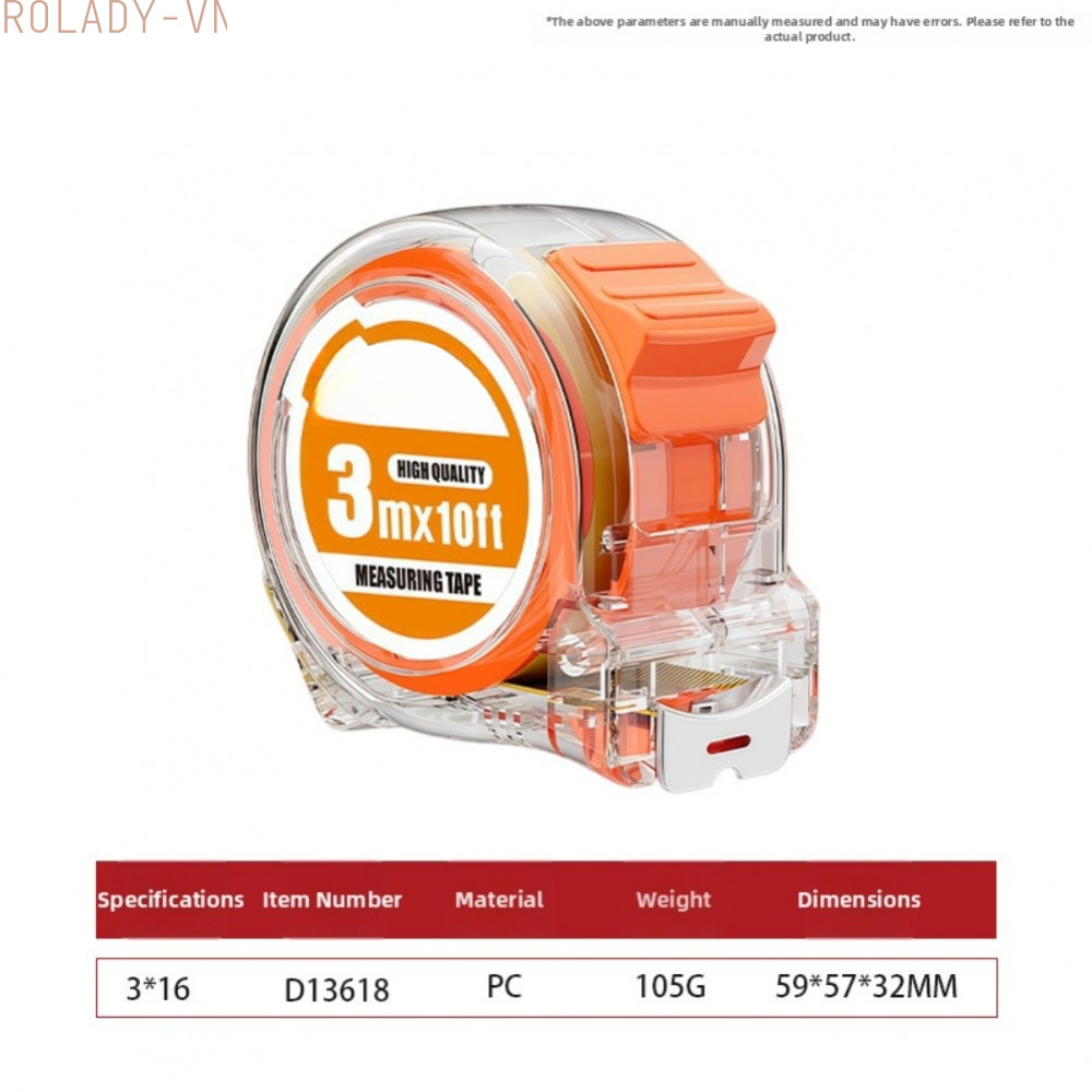 #ROYALLADY#5M Steel Tape Measure Dual Scale Metric For imperial for Daily Measurement Needs