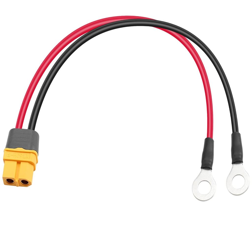 Cáp đầu cuối vòng XT60 đến O, Cáp nguồn mở rộng đầu cuối vòng 14AWG XT60 cho bộ bảng điều khiển năng