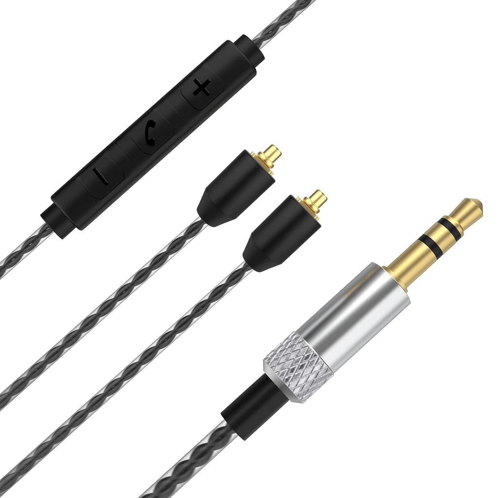 Cáp MMCX có Mic Tương thích với Shure SE215, SE215 PRO, SE315, SE425, SE425 PRO, SE535, SE846, Tai n