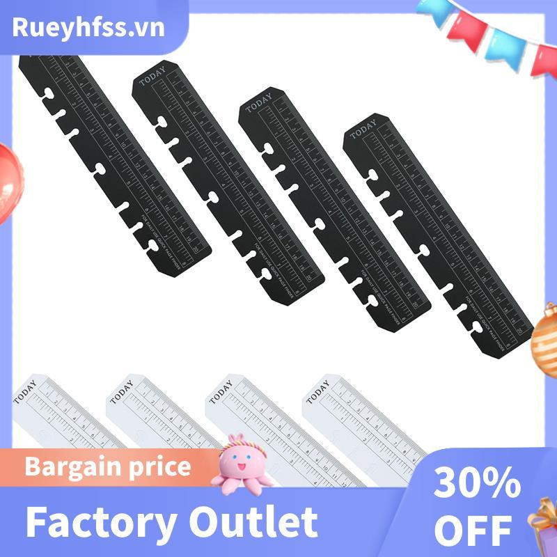 8 Gói Thước Đo Nhựa Quick Page Finder Page Marker Pouch PVC Bookmark Thước Cho 6 Lỗ Chất Kết Dính No