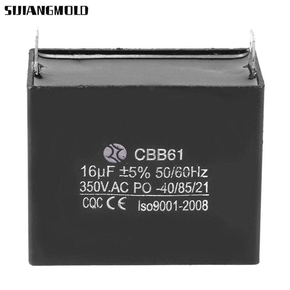 Tụ điện SIJIANGMOLD CBB61, Tụ điện máy phát điện AC CBB61 350V, Linh kiện điện 50 / 60Hz 16uF -40 / 
