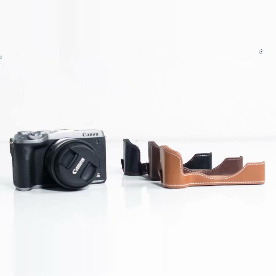 Thích hợp cho túi đựng máy ảnh Canon EOSM6 MarkII Da bảo vệ nửa che eos m6ii Base M6 Vỏ thế hệ thứ h