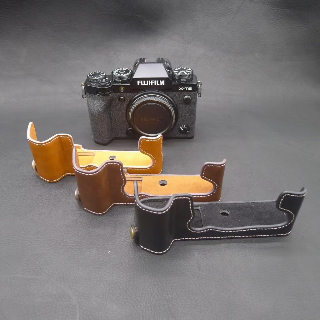 Thích hợp cho Túi đựng máy ảnh Fuji X-T5 xt5 Nửa đế Bao da Retro XT5 Đế bảo vệ Vỏ da Pu