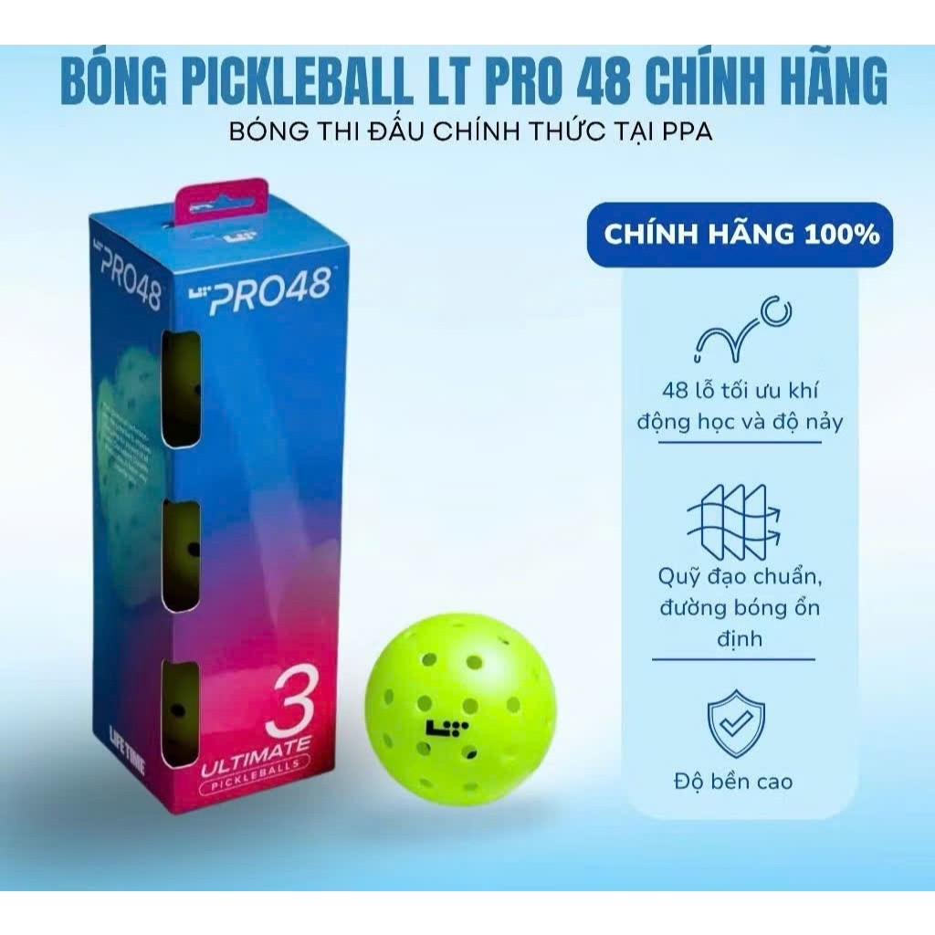 Bóng Pickleball LT PRO 48 lỗ chính hãng, chuẩn thi đấu PPA TOUR
