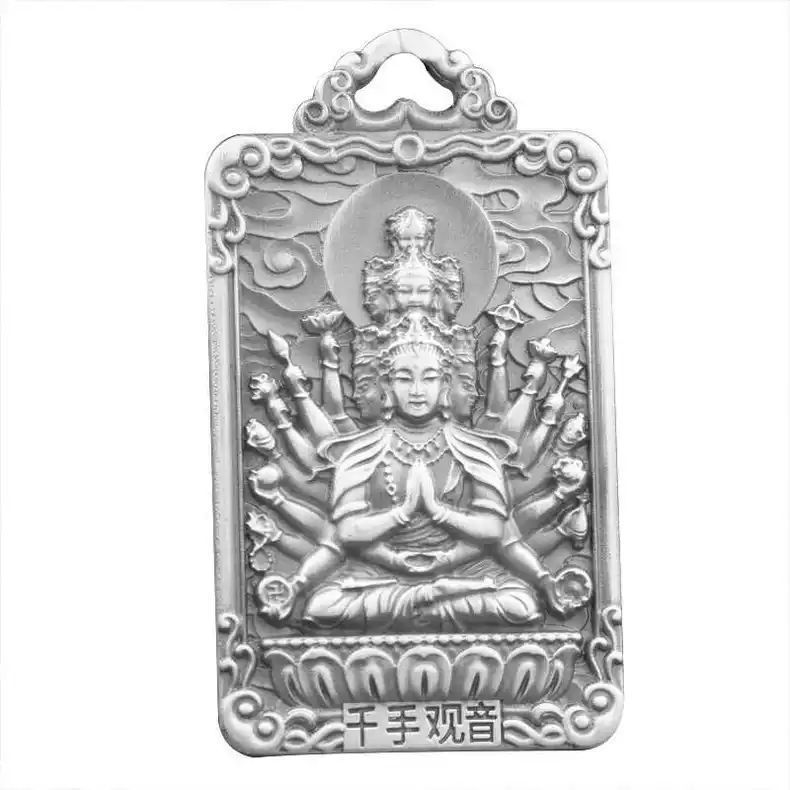 Pure amulet in stock, silver pendant for men and women, Buddha guardian, twelve zodiac signs, pure s