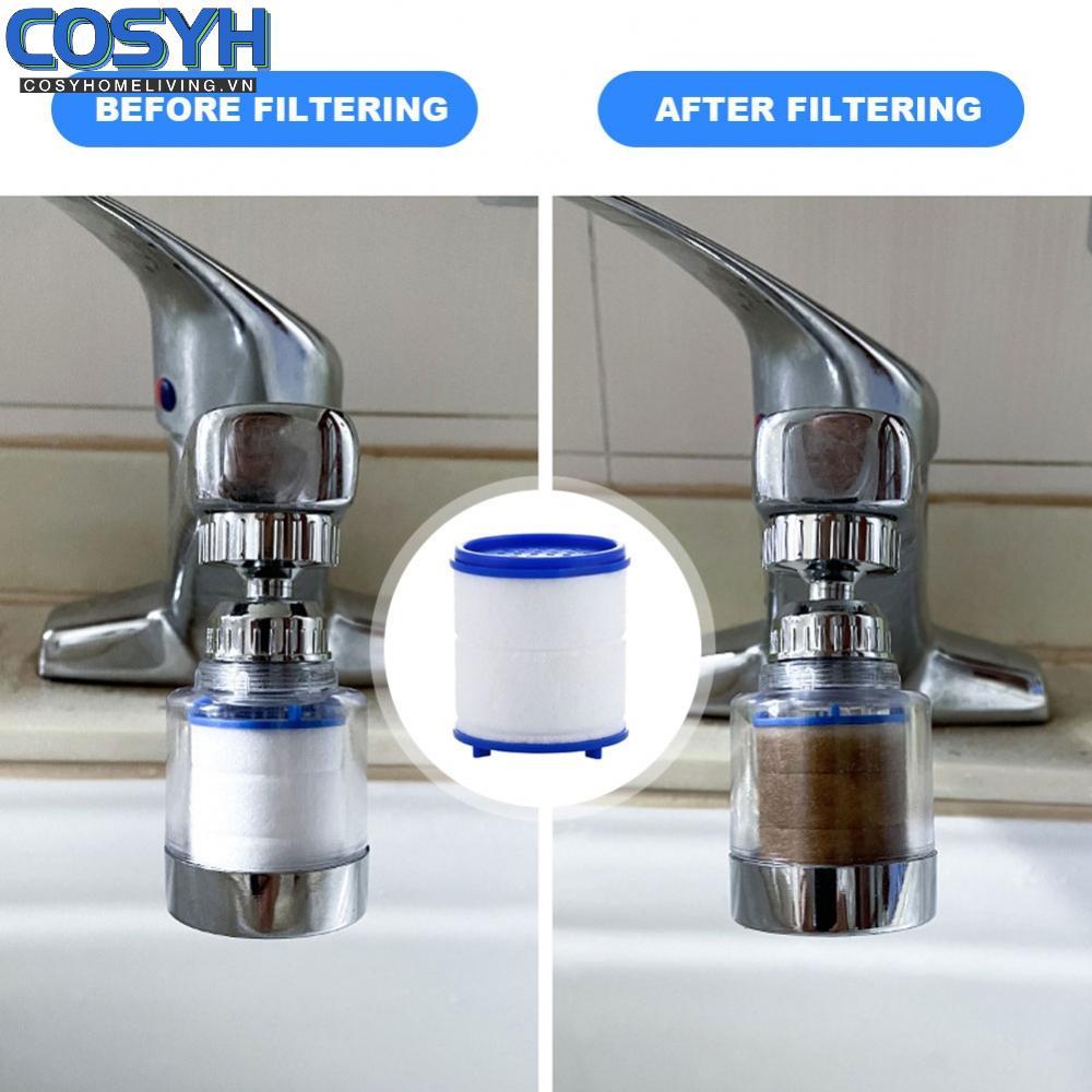 <cosyh>3 in 1 Faucet Water Filter Purifier for Standard Faucet and Shower Use