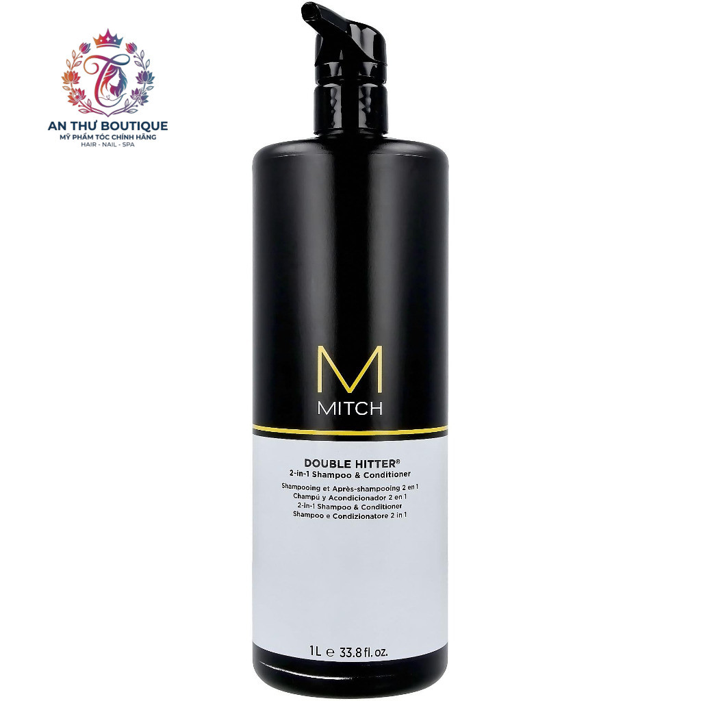 Dầu gội và xả 2 trong 1 Double Hitter Paul Mitchell Mitch 1000ml .AT