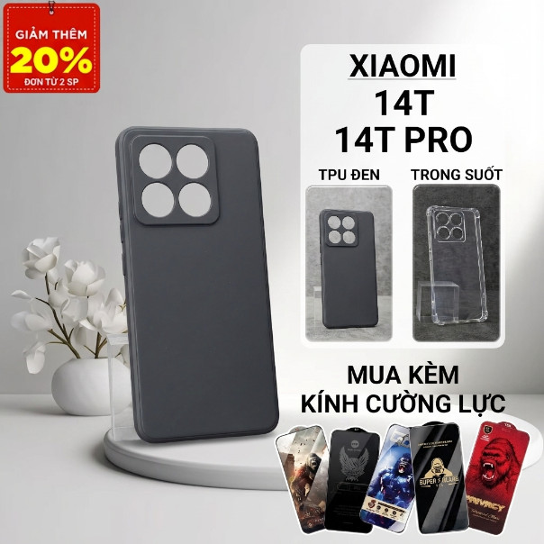 Ốp Lưng Điện Thoại cạnh vuông cho Xiaomi 14T, 14T Pro 5G | ỐP TPU HEKON.CASE