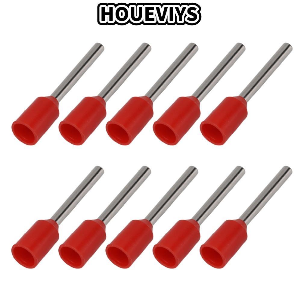 HOUEVIYS 1000 Chiếc Thiết Bị Đầu Cuối Ferrules Cách Nhiệt, Màu Đỏ Cho AWG22 (0.5mm2) Bộ Đầu Nối Dây 