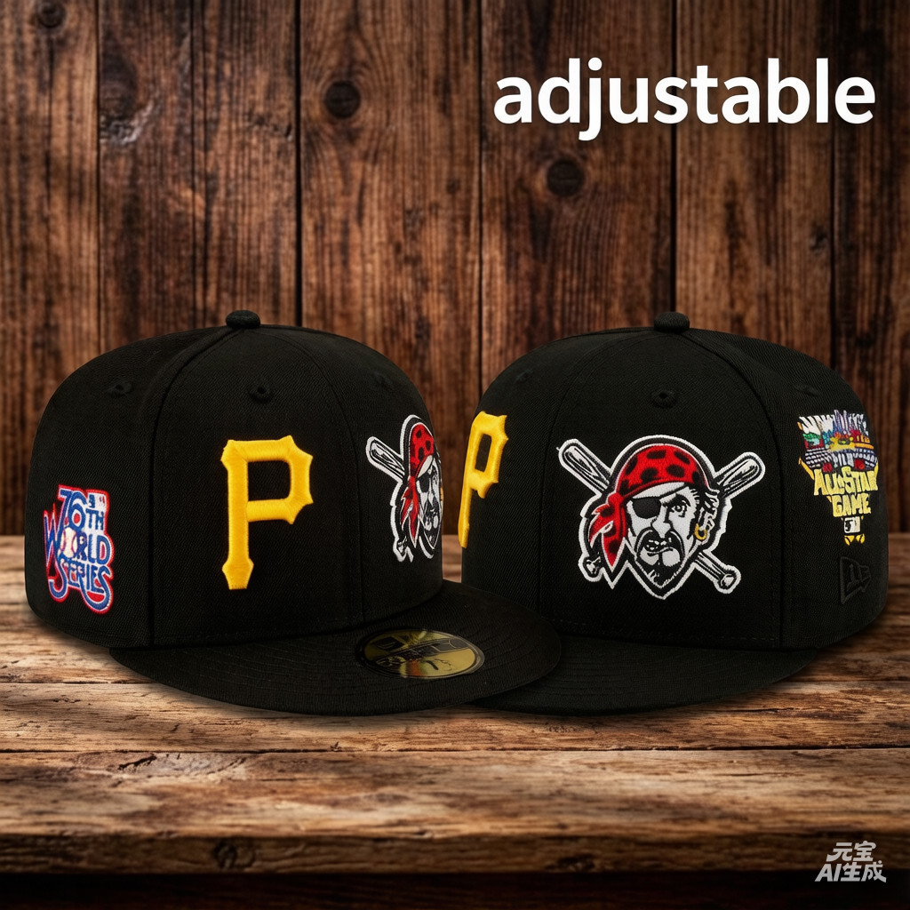 Mũ bóng chày bảo hiểm toàn diện, New Era Pittsburgh Pirates New Era Patch Pride 59FIFTY, kích thước 