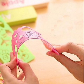 3 Thước Nhiều Hình Tập Vẽ - Thỏ Hồng VPP