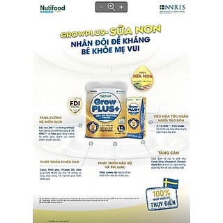 (HSD T3-2028) Sữa Bột Vàng Nutifood GROW PLUS 0+ 400g (Sữa Non).