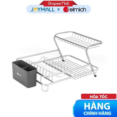 Kệ Úp Bát Đĩa Bằng Nhôm 2 Tầng Elmich EL0014, Hàng Chính Hãng, Chống Ăn Mòn, Bền Nhẹ - JoyMall