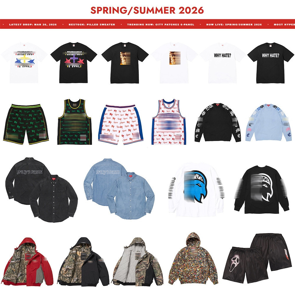 SS26 SUP new arrive tee (July) date collection group 01