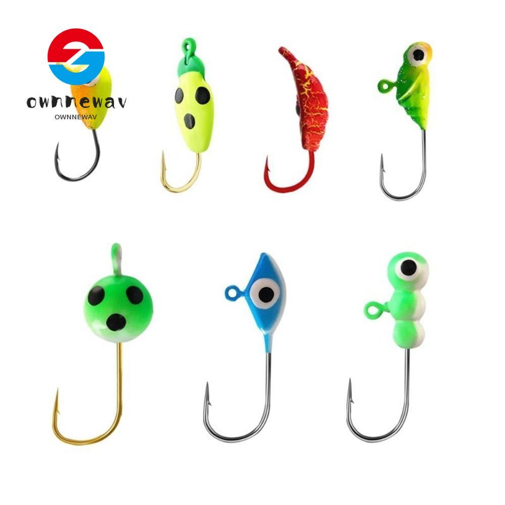 TOWNNEPH Mini Head Hook Jig, Thiết kế nhân tạo Móc nhỏ Mồi câu cá trên băng, Lure Jig Head Kích thướ