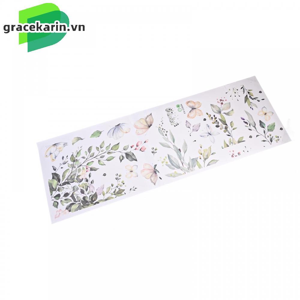 [GRCEKRIN-VN]Wall Sticker Living Room Mural Nursery Room Gift Green Art Plant Stickers