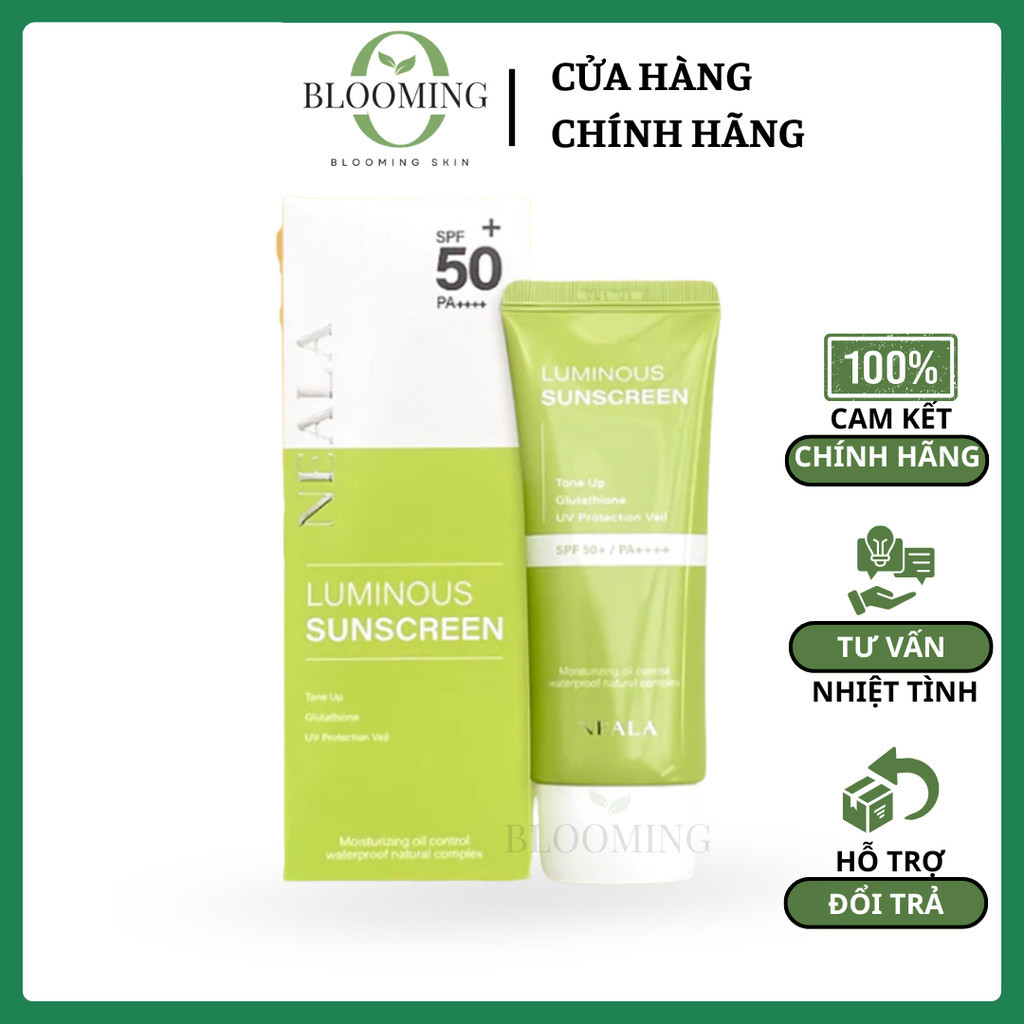 Kem Chống Nắng Neala Luminous Sunscreen SPF50+ PA++++ Kiềm Dầu, Nâng Tone & Bảo Vệ Da 60ml
