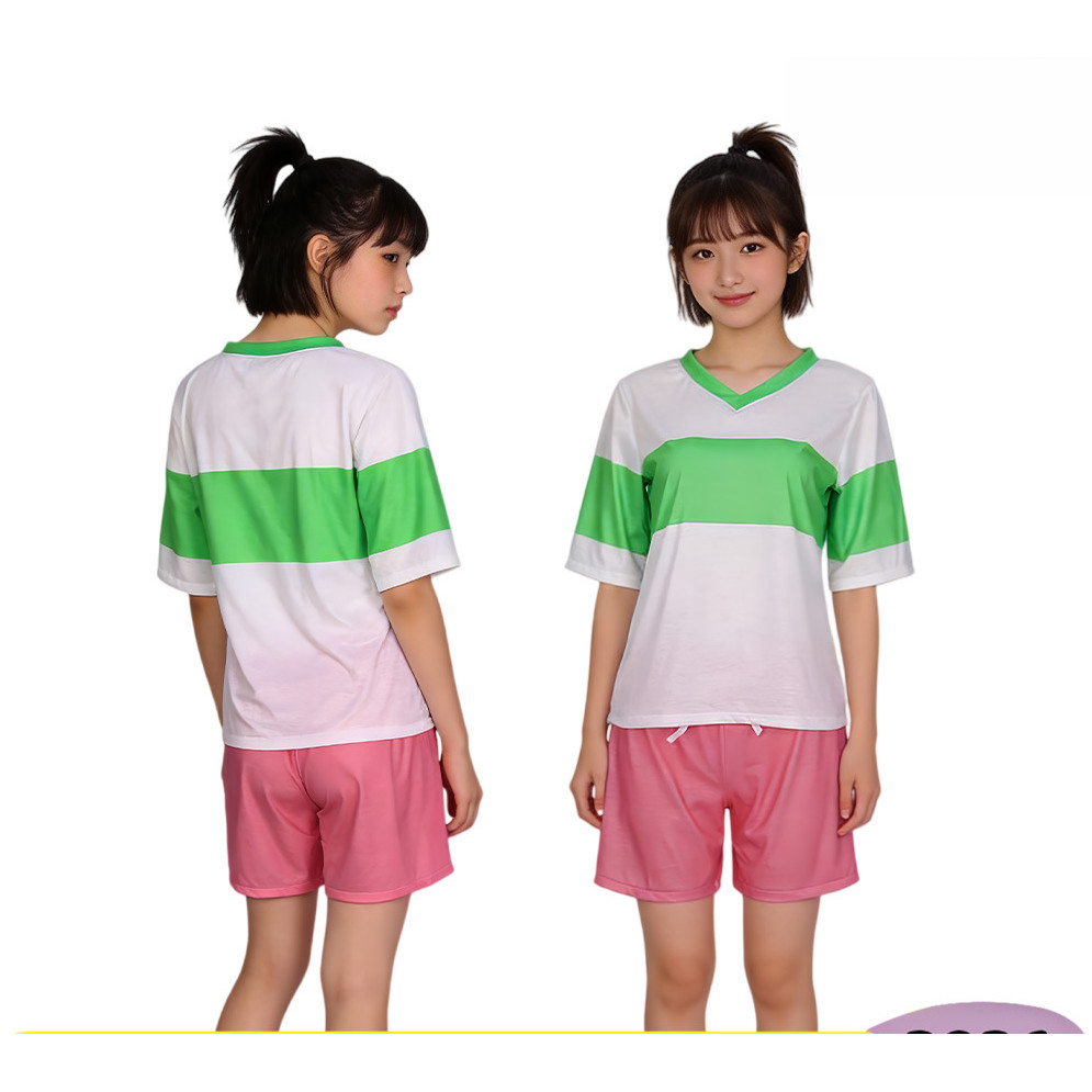 Spirited Away cosplay Hàng Ngày Anime Chihiro Ogino Trang Phục Truyện Tranh Triển Lãm Tay Ngắn Rời P
