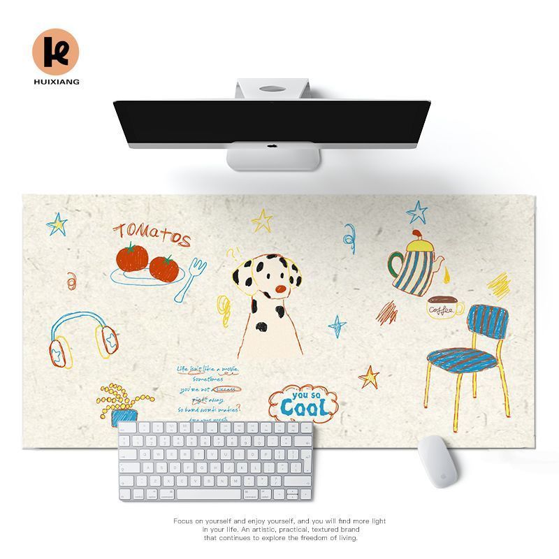 Simple Niche Spotd Dog Dachshund Dog Mouse Pad Lớn Có Thể Giặt Được Chống Dầu Chống Mồ Hôi Mồ Hôi Ch