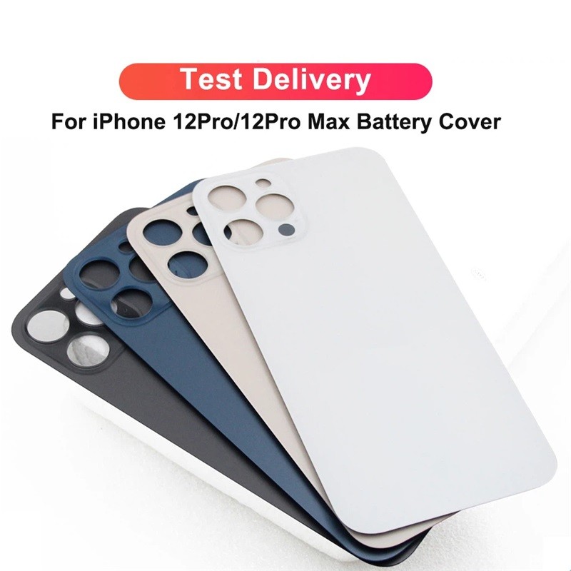 Dành Cho iPhone 12 Pro Max Kính Pin Cửa Sau Nhà Ở Bảng Điều Khiển Ốp Lưng Ống Kính Máy Ảnh Phần Cho 