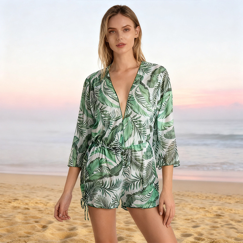 Xiaoke Giảm Giá Nữ Một Mảnh Lưới Bé Gái Áo Bảo Thủ Chống Nắng Bikini Áo Bơi Bên Biển Vac