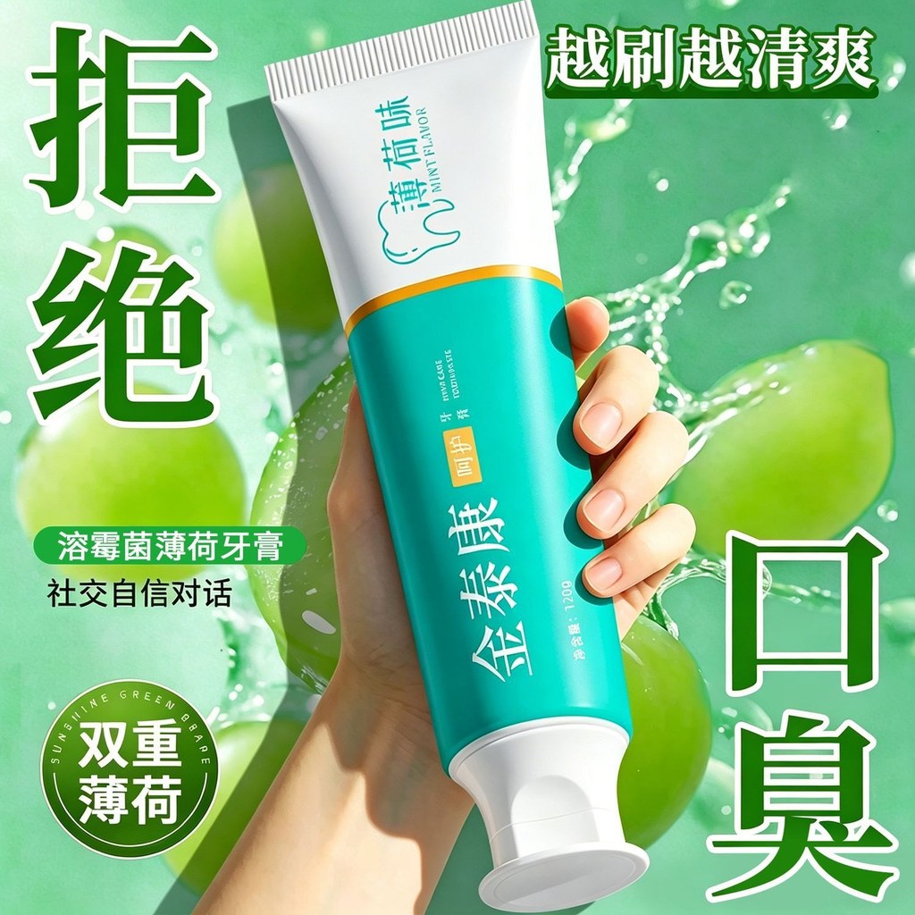 Bad Breath Essential Double Mint Kem Đánh Răng Tươi Hơi Thở Làm Sáng Loại Bỏ Vết Bẩn Màu Vàng Loại B