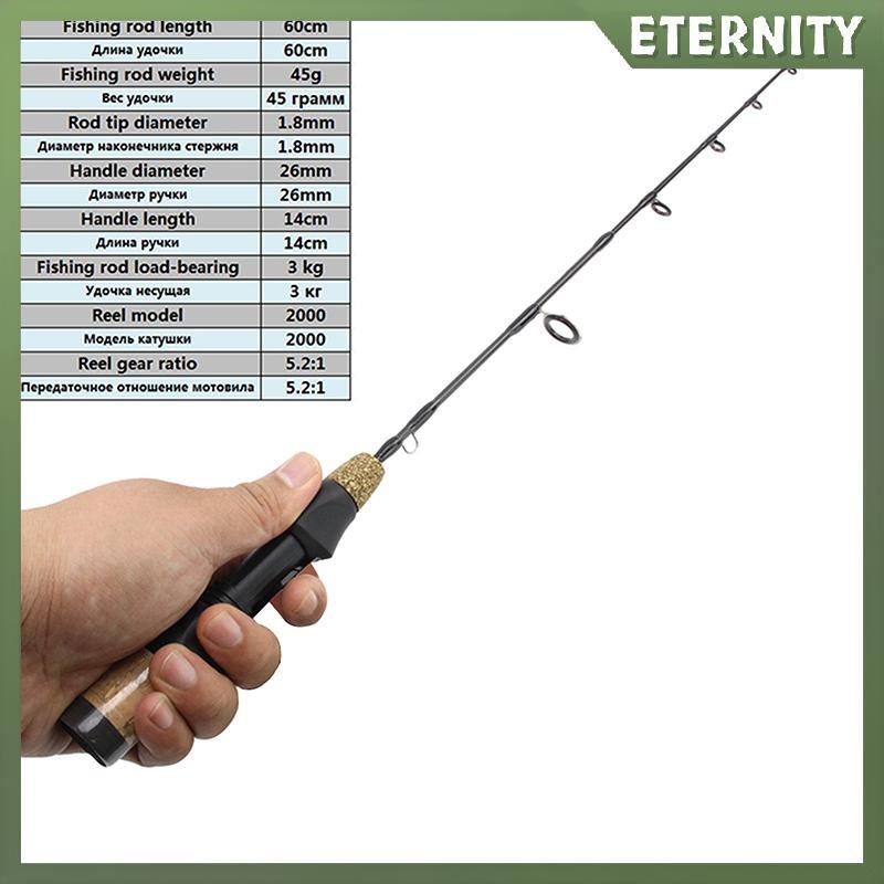 ETERNITY 60cm 2 Đầu Cần Mùa Đông Băng Cần Câu Cực Carbon Cực Đá Cần Câu