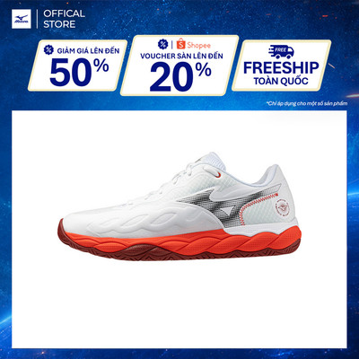 Giày Tennis UNISEX WAVE ENFORCE COURT AC -Đỏ Trắng - 61GA243262